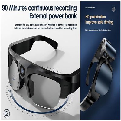 Ορειβασίας 2K Bluetooth τηλεοπτική γυαλιών ηλίου TR90 μουσική αυτιών πλαισίων ανοικτή, τηλεφωνήματα