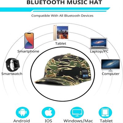 Ασύρματο καπέλο ομιλητών bluetooth, Washable+ διευθετήσιμα με τον ΥΨΗΛΉΣ ΠΙΣΤΌΤΗΤΑΣ ήχο για τον αθλητισμό μπέιζ-μπώλ, τον υπαίθριο αθλητισμό πάγος-πατινάζ κ.λπ.