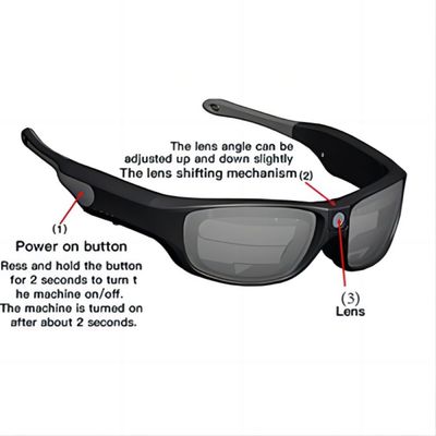 14cm X 5cm X 4cm πολωμένος πλαστικός φακός Eyewear δράσης τηλεοπτικός