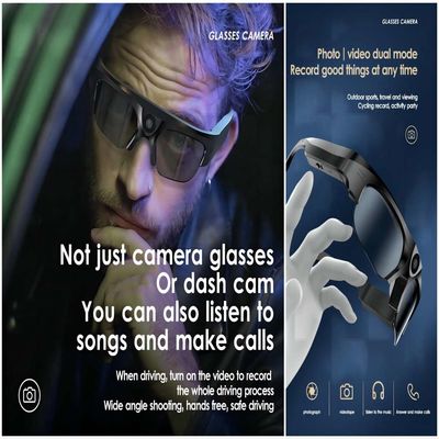 Τα φορετά γυαλιά ηλίου Bluetooth με παίρνουν τηλεφωνικές απαντήσεις καταγραφής φωτογραφιών τις τηλεοπτικές