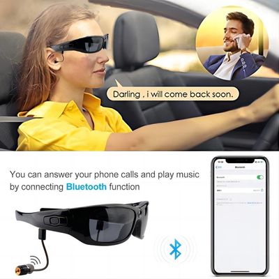 τηλεοπτικά γυαλιά ηλίου 720p Bluetooth που καταγράφουν για το γκολφ περπατήματος οδοιπορίας τον υπαίθριο αθλητισμό