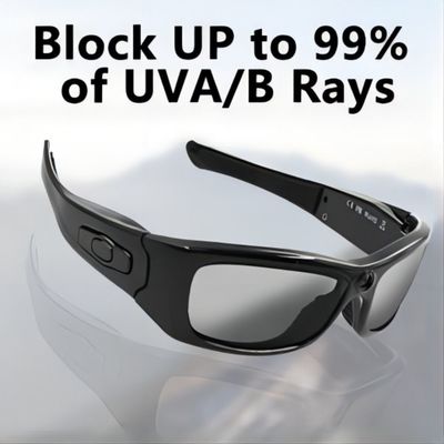 τηλεοπτικά γυαλιά ηλίου 1080P Bluetooth με τη UV καταγραφή φωτογραφιών μουσικής φακών ασφάλειας προστασίας