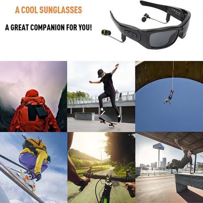 Αναρριμένος στη κάμερα Snowboarding 1080P Bluetooth τα γυαλιά ηλίου συνδέουν με την τηλεφωνική ταμπλέτα