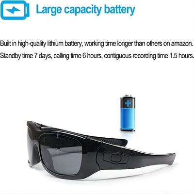 720P τα γυαλιά ηλίου Bluetooth βιντεοκάμερων με την απάντηση καλούν τη μουσική απολαμβάνουν