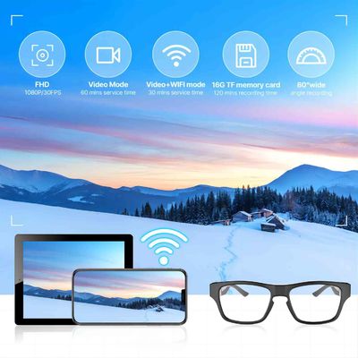 φορετά βιντεοκάμερα γυαλιών G5 1080P Wifi τηλεοπτικά για στη συλλογή στοιχείων περιοχών