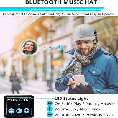 Καπέλο με Bluetooth ομιλητών το διευθετήσιμο bluetooth τηλέφωνο ΚΑΠ ομιλητών καπέλων ασύρματο έξυπνο για τον υπαίθριο αθλητισμό