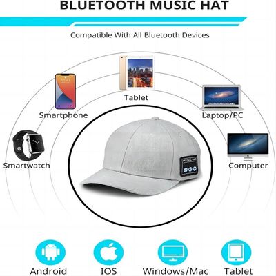 Καπέλο Bluetooth με τη διευθετήσιμη ενσωματωμένη μπαταρία ομιλητών μέχρι χρόνος ψυχαγωγίας μουσικής 24 ωρών για το περπάτημα, να κάνει σκι, που πραγματοποιεί οδοιπορικό Biking
