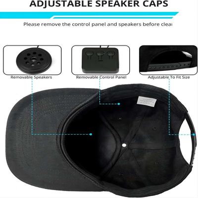Καπέλο ομιλητών Bluetooth με το bluetooth 5,1 διευθετήσιμος ασύρματος ομιλητής τραγουδιών για την οδήγηση πλατών αλόγου, Kayaking, Snowboating