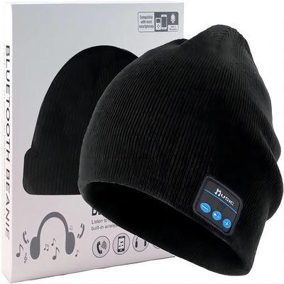 Το Bluetooth Beanie, διπλό δέρας που ευθυγραμμίζεται με Bluetooth 5,1 ασύρματο θερμό πλέκει το καπέλο Beanie Bluetooth