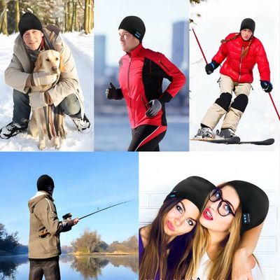 Το Bluetooth Beanie, διπλό δέρας που ευθυγραμμίζεται με Bluetooth 5,1 ασύρματο θερμό πλέκει το καπέλο Beanie Bluetooth