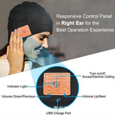 Καπέλο 5,0 Beanie Bluetooth ασύρματο Bluetooth παιχνίδι μουσικής τεχνολογίας με ελεύθερα χέρια για το χειμερινό αθλητισμό