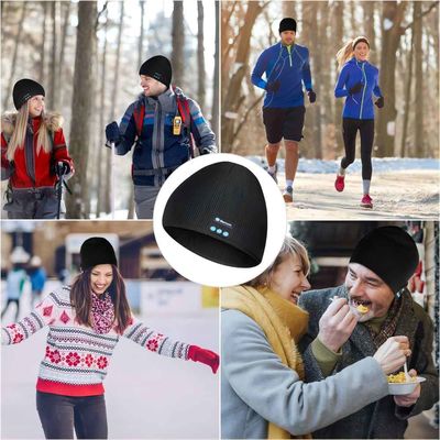 B5 ασύρματο καπέλο Beanie με το bluetooth, τα με ελεύθερα χέρια τηλεφωνήματα &amp; το παιχνίδι μουσικής με τη ζεστασιά για τους άνδρες, χειμερινός αθλητισμός γυναικών