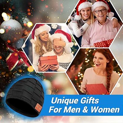 B5 Bluetooth 5,0 καπέλο Beanie με την ασύρματη απόλαυση μουσικής ομιλητών ακουστικών διπλή