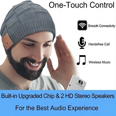 Ασύρματο καπέλο Rechargable 250mah Bluetooth Beanie με τις κλήσεις χρονικών τηλεφώνων μουσικής 16hours