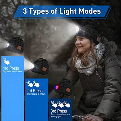 Γυναίκες ανδρών αυτός τα δώρα Stuffers γυναικείων καλτσών Χριστουγέννων Headwear καινοτομίας Beanie καπέλων Bluetooth της