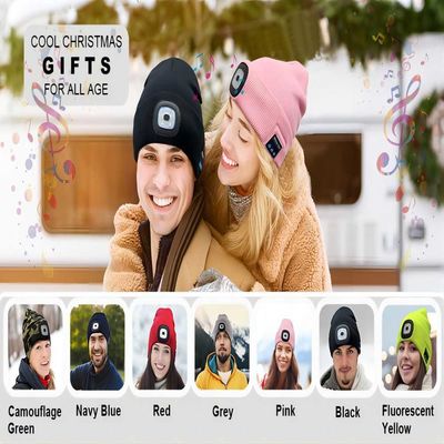 Beanie των οδηγήσεων αναπαραγωγής ήχου μουσικής με την ελαφριά αλιεία ηλιοβασιλέματος αναγραφών χεριών ελεύθερη απαιτώντας