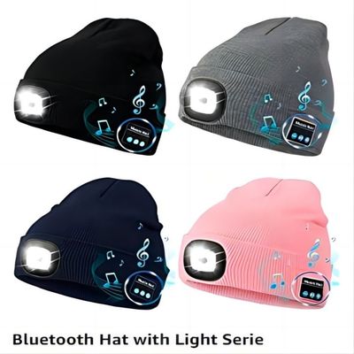 Beanie των οδηγήσεων αναπαραγωγής ήχου μουσικής με την ελαφριά αλιεία ηλιοβασιλέματος αναγραφών χεριών ελεύθερη απαιτώντας
