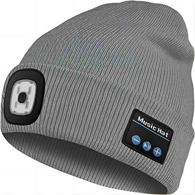 Καπέλο των οδηγήσεων Beanie Bluetooth ελεύθερο τα χέρια σας στο φωτισμό φακών τηλεφωνικών απαντήσεων μουσικής