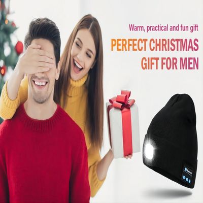Ασύρματο καπέλο ακουστικών Bluetooth με την ελαφριά νύχτα Biking Bluetooth Beanie