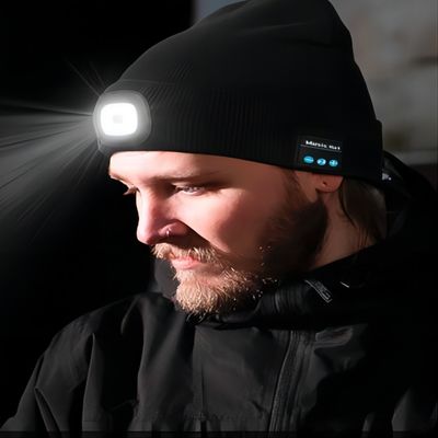 Beanie των για άνδρες και για γυναίκες οδηγήσεων με ελαφρύ USB Rechargable δίνει τον προβολέα ΚΑΠ ελεύθερων 4 οδηγήσεων