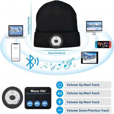 τηλεοπτικό καπέλο ακουστικών 1080P HD Bluetooth με την τηλεοπτική μουσική φωτογραφιών
