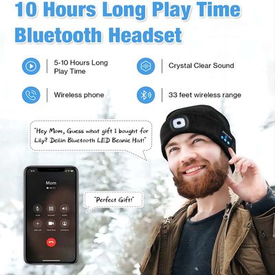 Πλήρης κάμερα σώματος καπέλων HD 1296P Bluetooth τηλεοπτική με τους προβολείς φωτεινότητας των οδηγήσεων